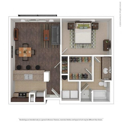 The Holiday Floor Plan at The Maywood, Oklahoma, 73104